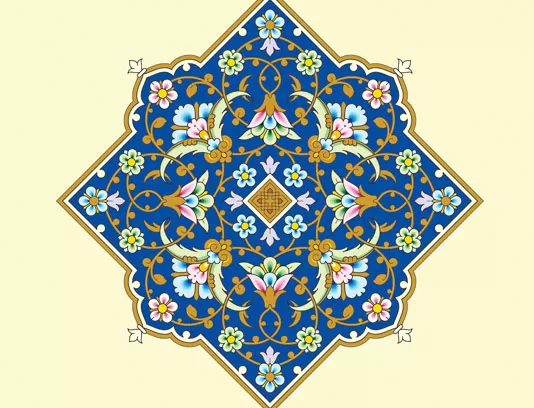 وکتور ترنج و سرترنج تذهیب