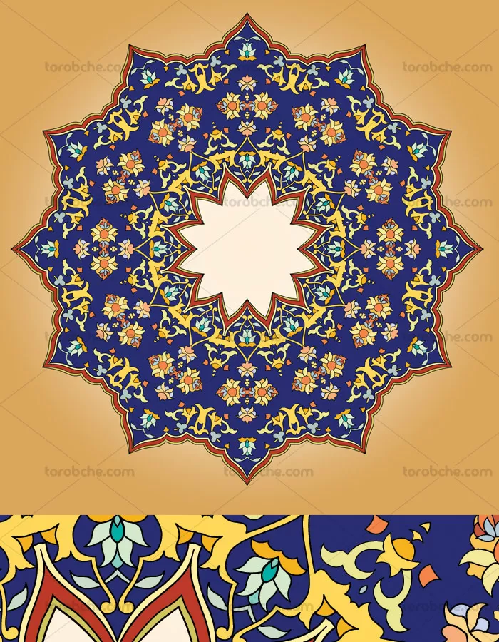 شمسه تذهیب قدیمی