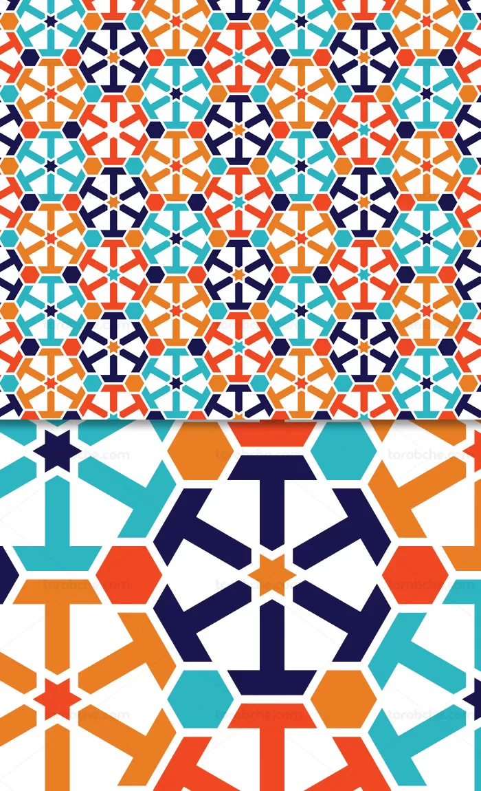 وکتور کاشی طرح هندسی
