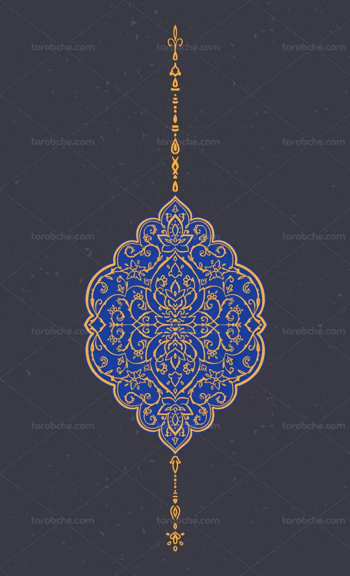 وکتور ترنج آبی رنگ
