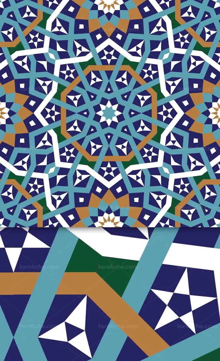 وکتور کاشی هندسی رنگی