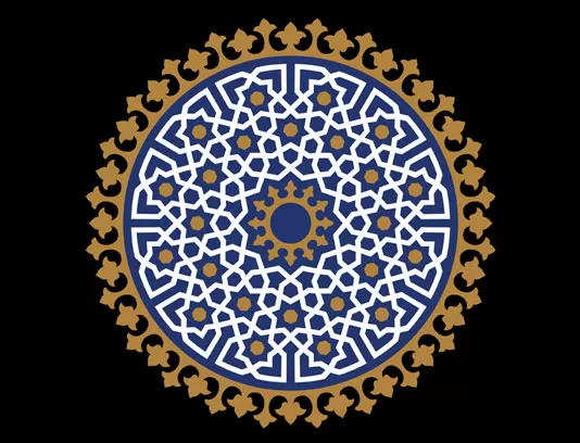 وکتور کاشی کاری هندسی شمسه