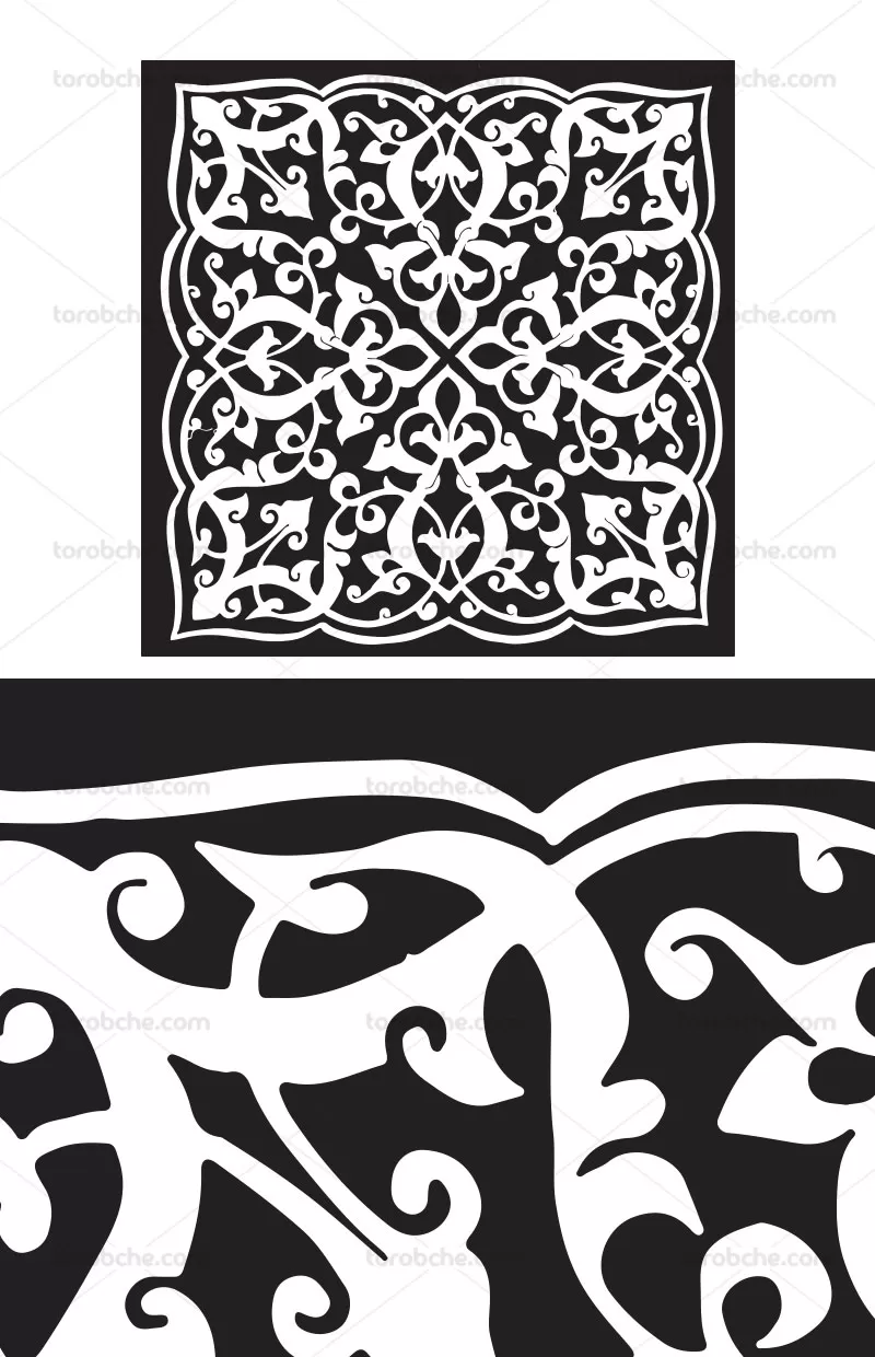 وکتور واگیره اسلیمی مشکی