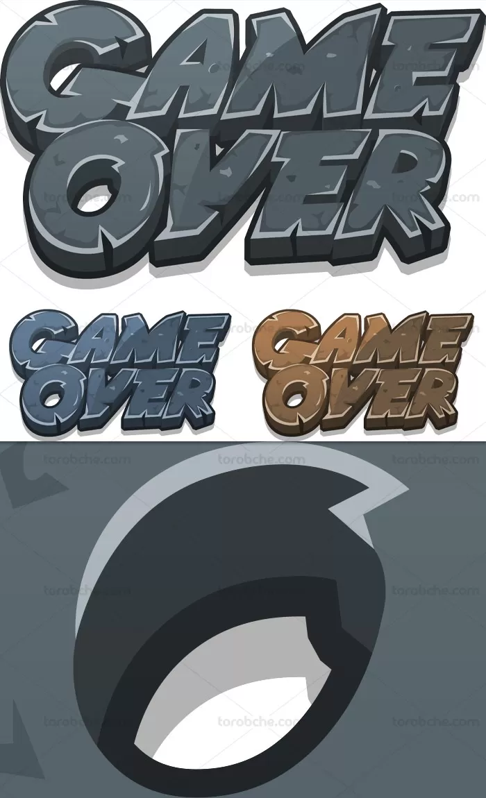 وکتور تایپوگرافی Game Over