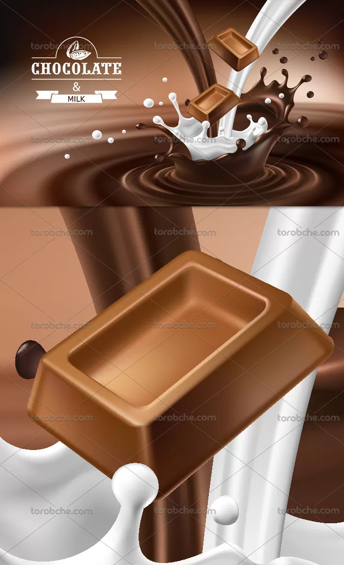 وکتور شیر کاکائو تازه