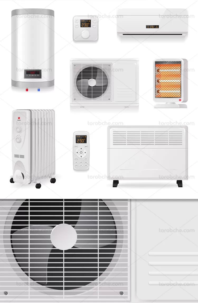 وکتور وسایل سرمایشی و گرمایشی