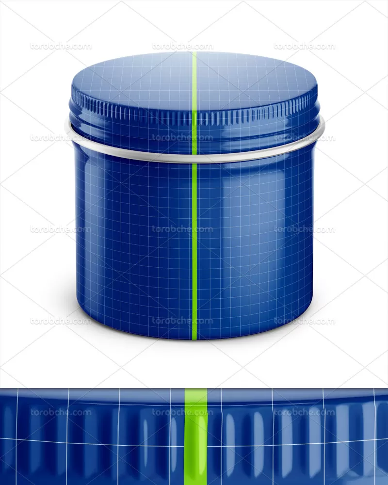 موکاپ قوطی فلزی استوانه ای