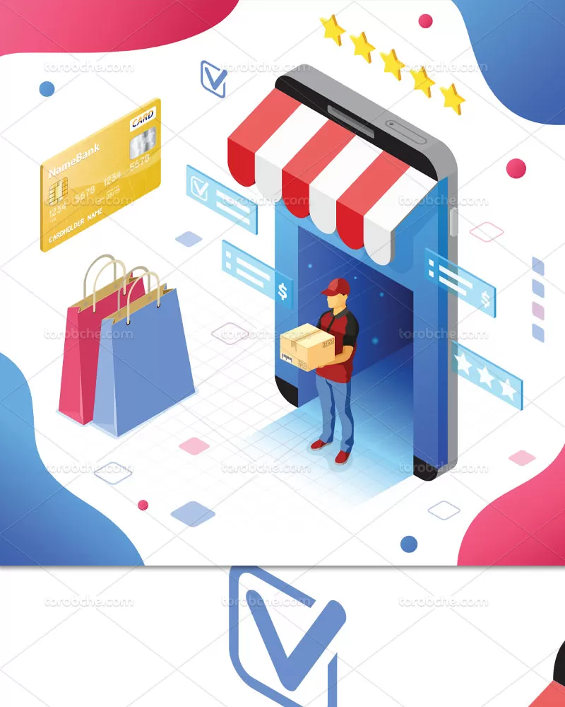 وکتور خرید اینترنتی ایزومتریک