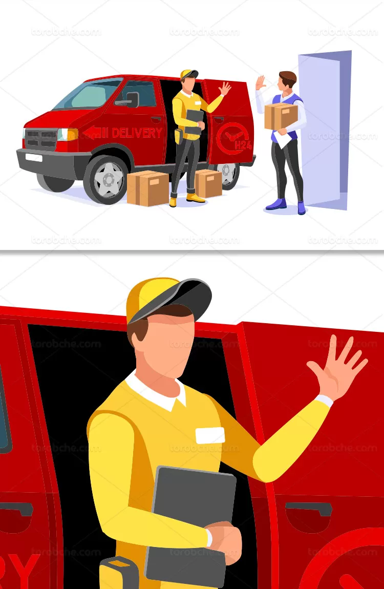 وکتور سرویس دلیوری با کیفیت