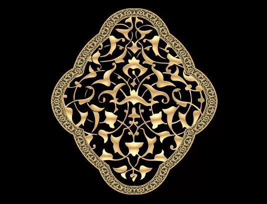 طرح ترنج طلایی