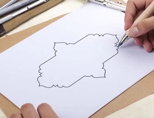 کادر تذهیب ساده و مشکی