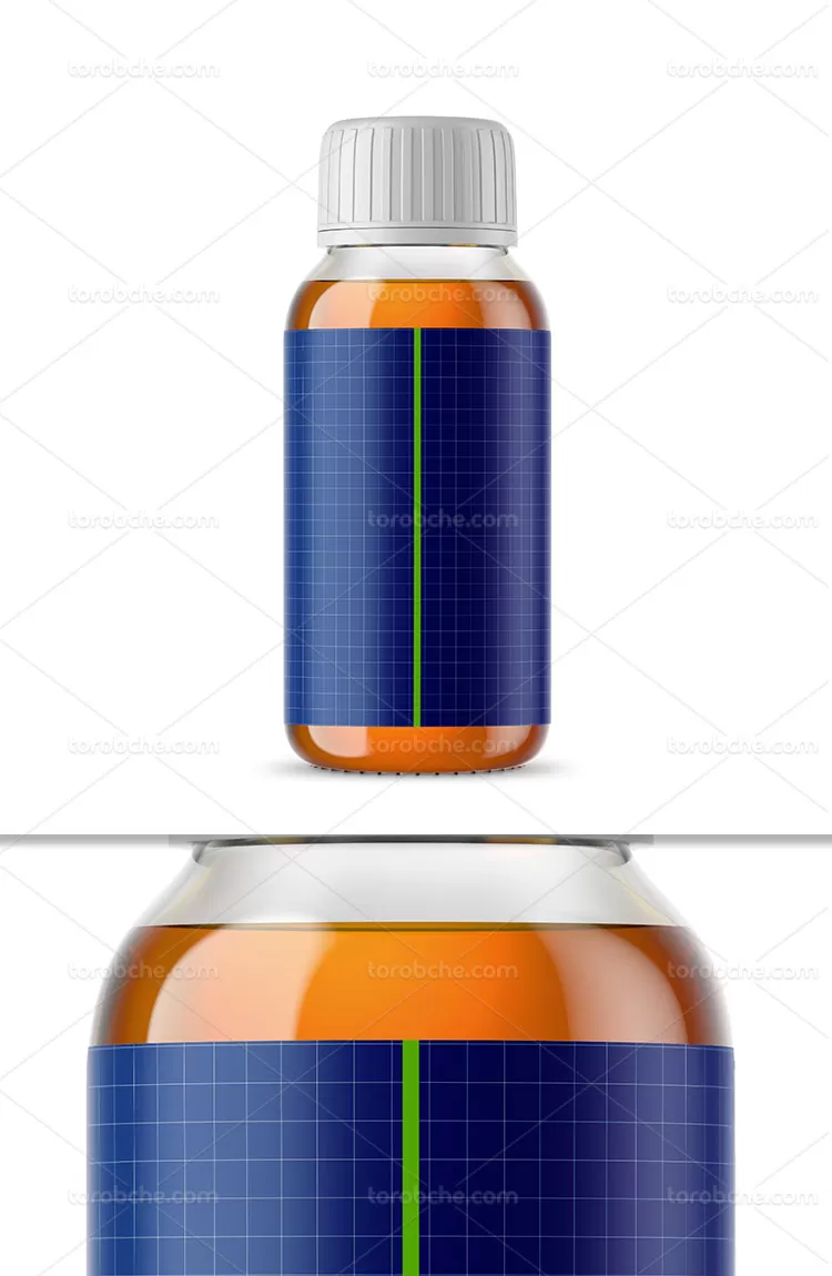 موکاپ بطری دارو شیشه ای