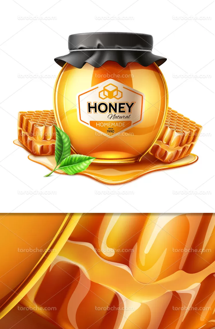 وکتور عسل و موم با کیفیت