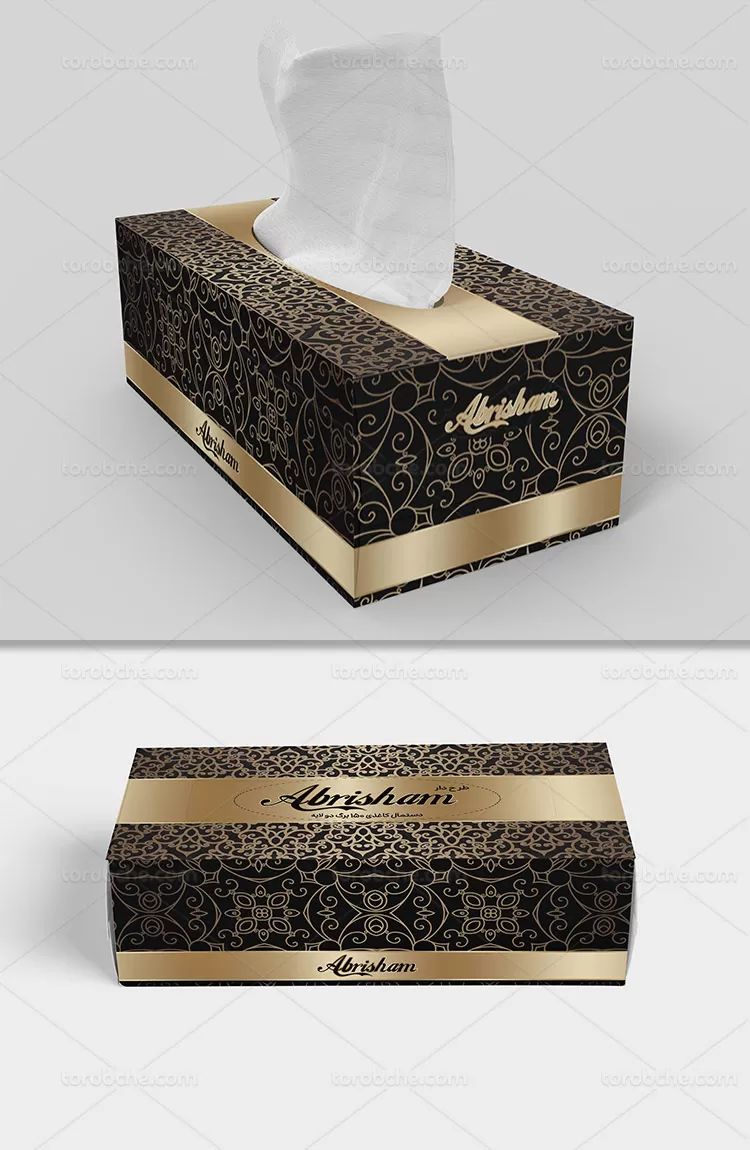 طرح جعبه دستمال کاغذی