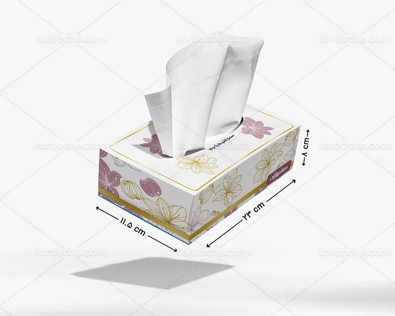 فایل آماده جعبه دستمال کاغذی
