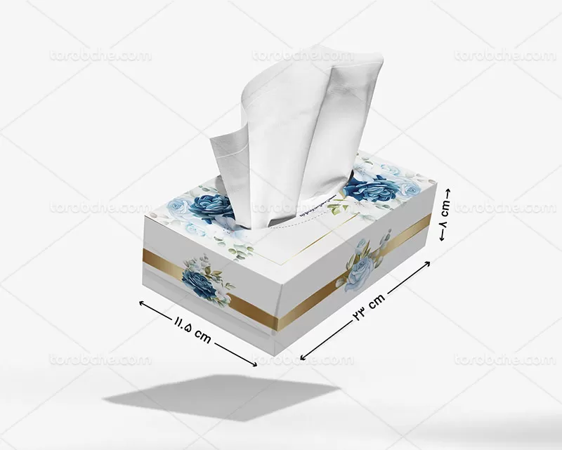 جعبه دستمال کاغذی گل رز
