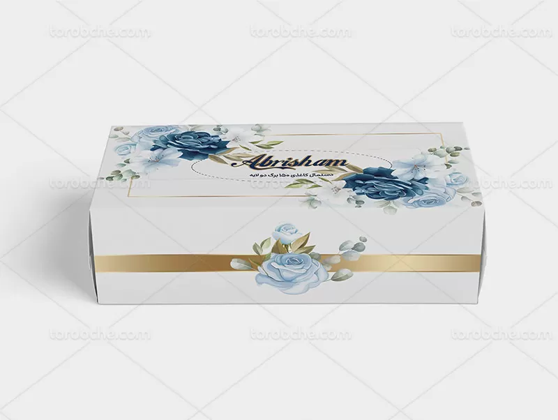 جعبه دستمال کاغذی گل رز
