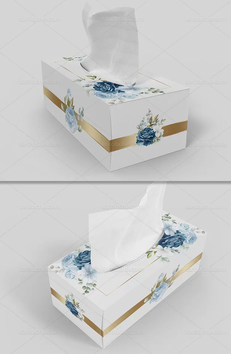 جعبه دستمال کاغذی گل رز