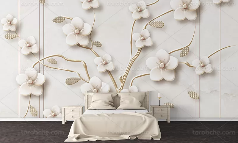 کاغذ دیواری شکوفه بهاری