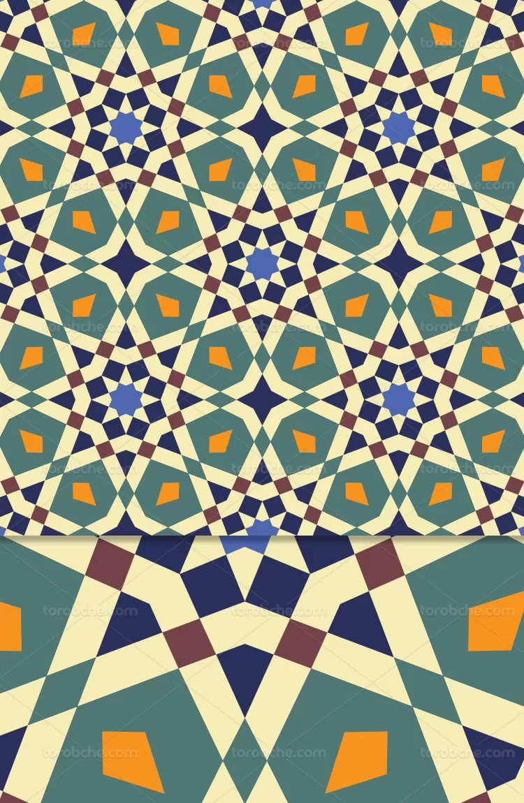 طرح وکتور کاشی کاری سنتی