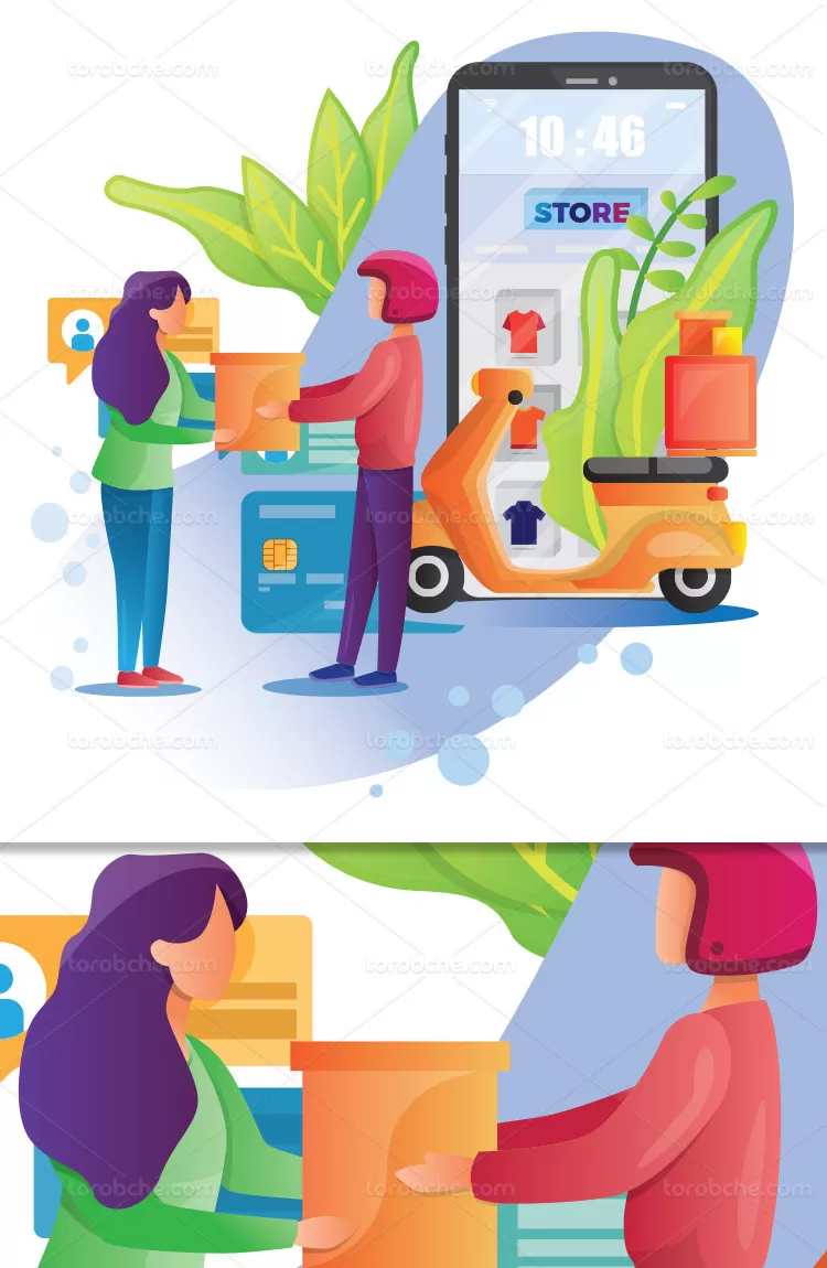 وکتور فروشگاه اینترنتی