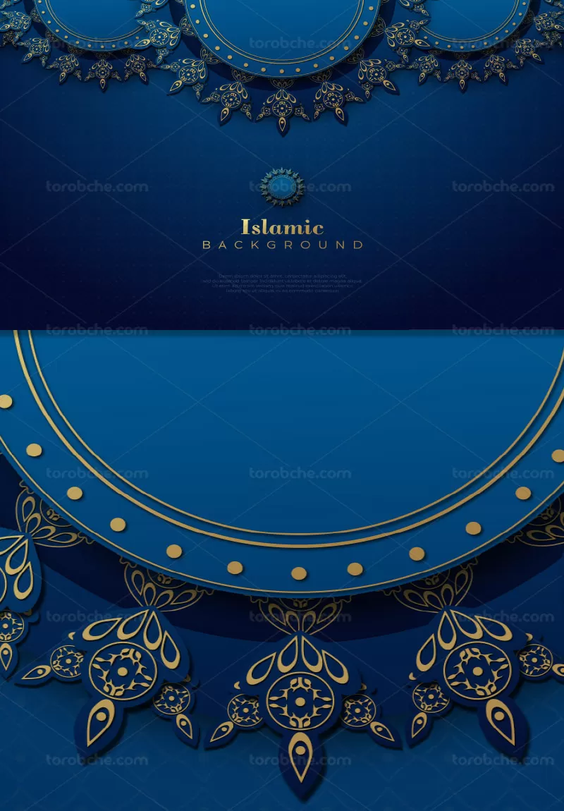 وکتور پس زمینه اسلیمی آبی