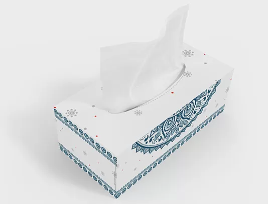 جعبه دستمال کاغذی سنتی آبی