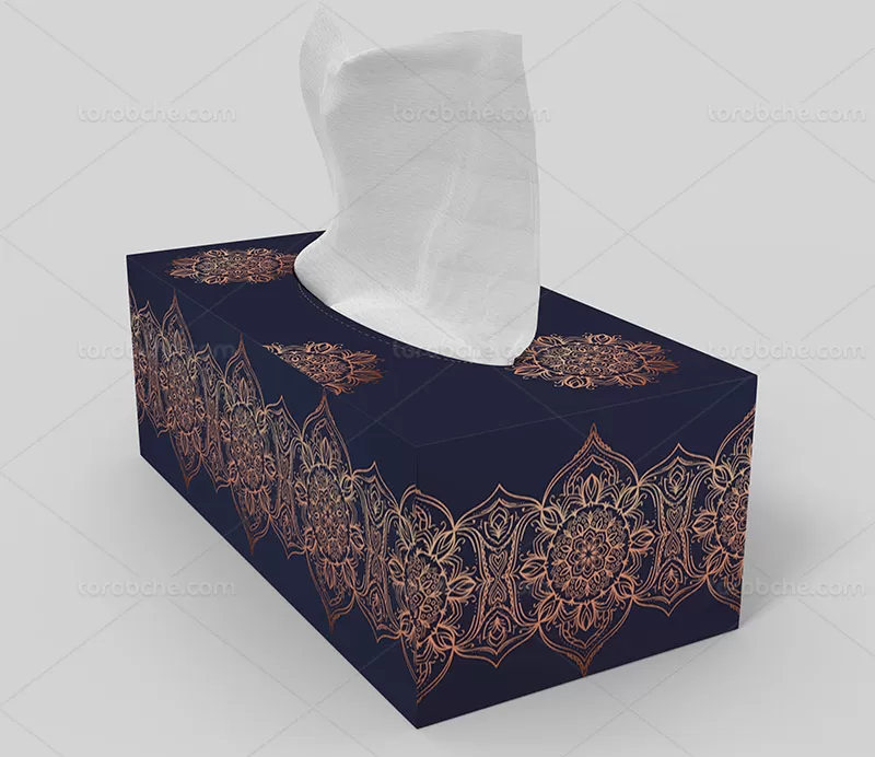 طرح جعبه دستمال کاغذی سنتی