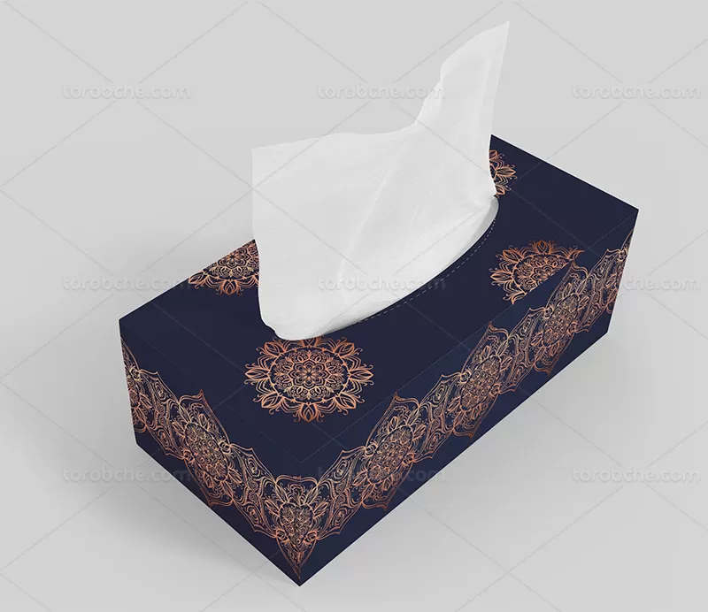 طرح جعبه دستمال کاغذی سنتی
