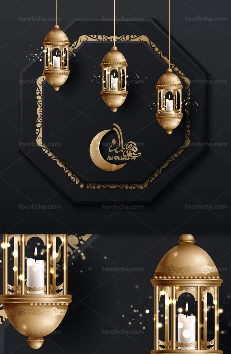 وکتور بک گراند ماه مبارک رمضان