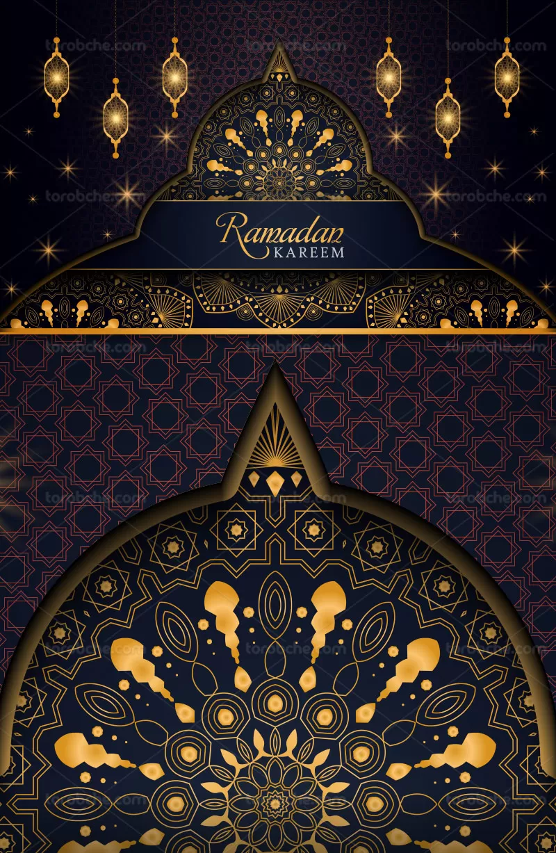 وکتور زمینه ماه رمضان کریم
