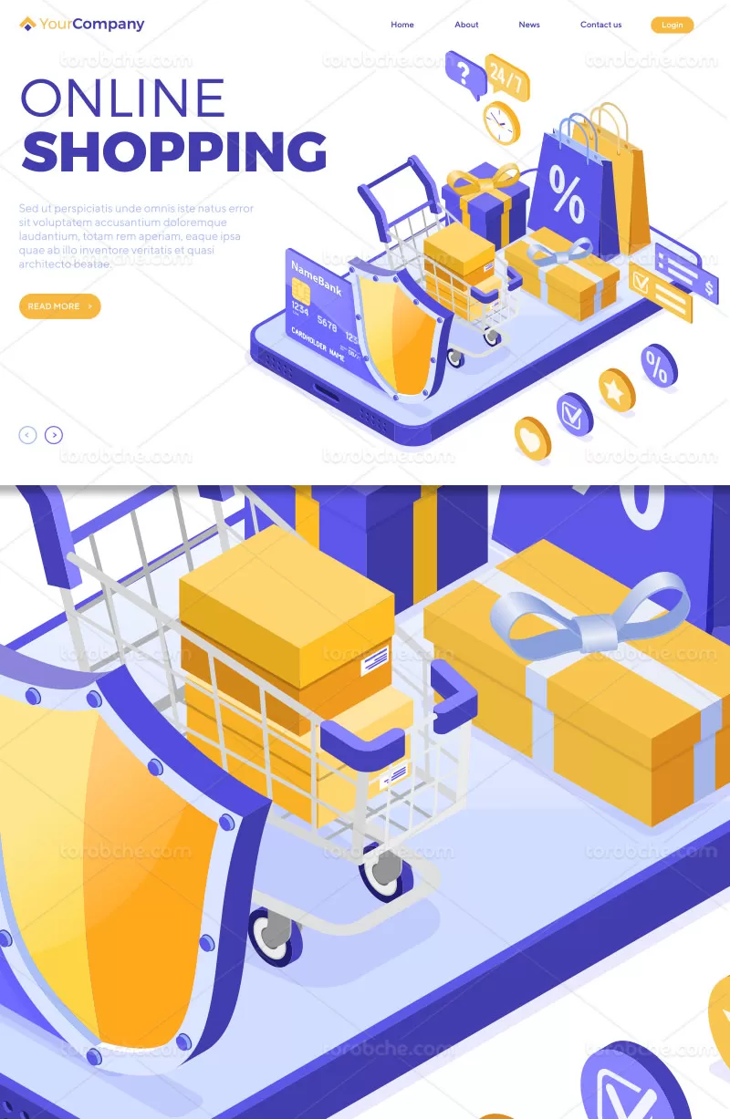 وکتور خرید آنلاین با کیفیت عالی