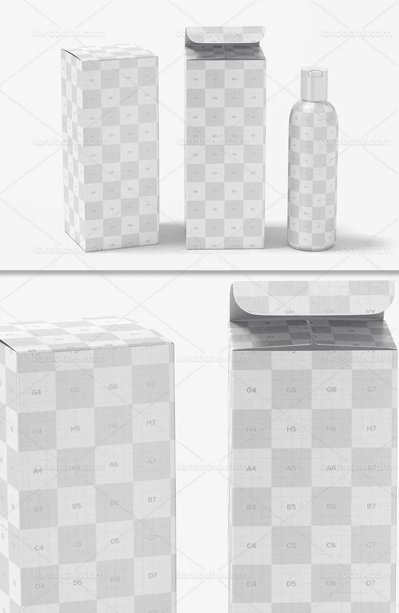 موکاپ بسته بندی شامپو لایه باز