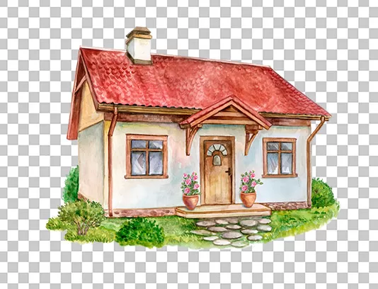 عکس دوربری شده نقاشی کلبه