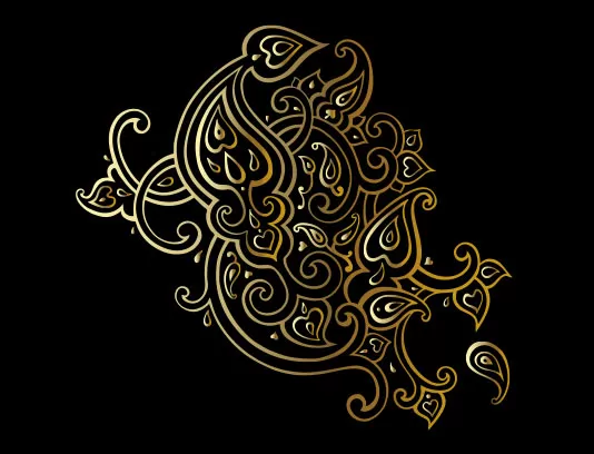 وکتور طرح المان طلایی