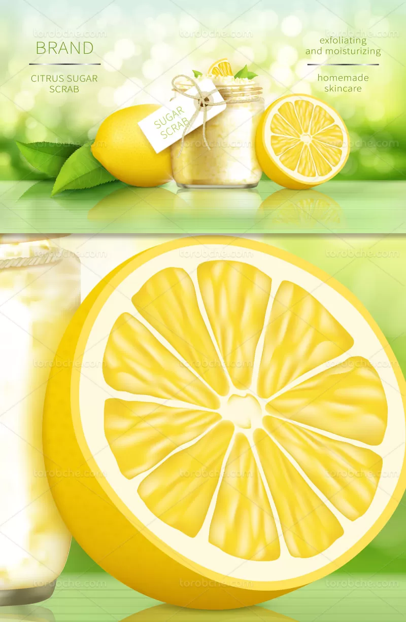 وکتور کرم مرطوب کننده تبلیغاتی