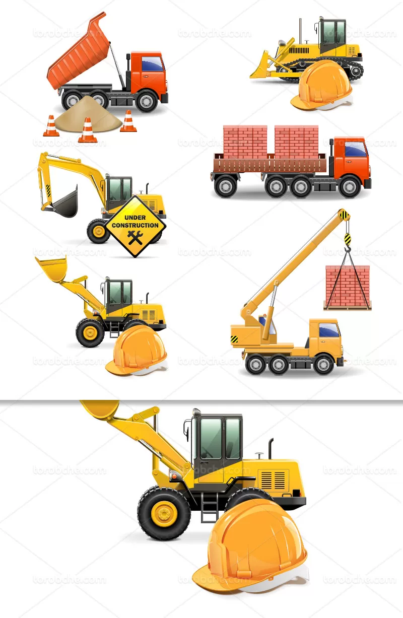 وکتور ماشین سنگین