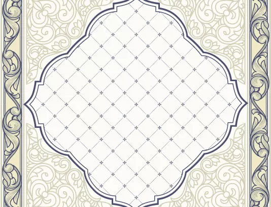 وکتور کادر و حاشیه سنتی رنگی رایگان