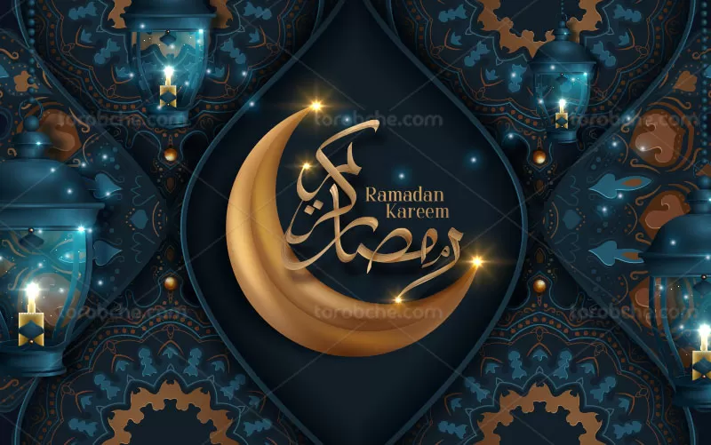 وکتور بک گراند خلاقانه رمضان