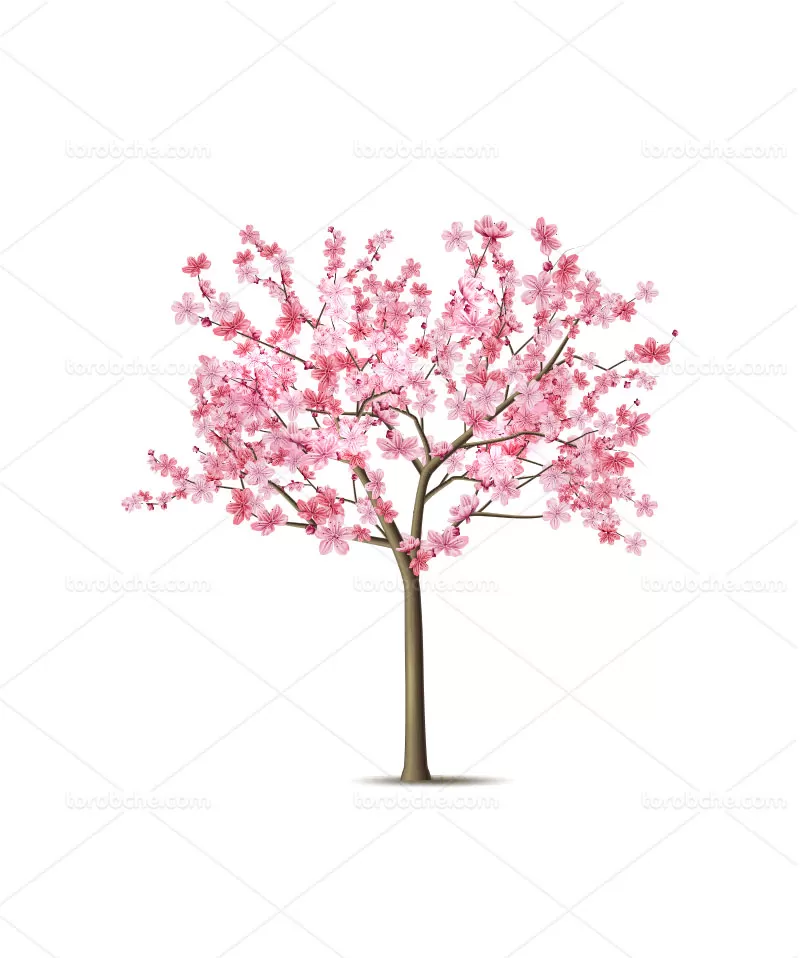 وکتور درخت بهاری