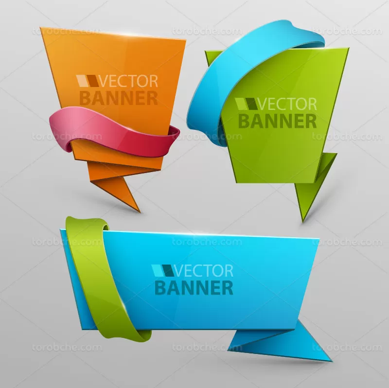 وکتور باکس متنی رنگارنگ انتزاعی