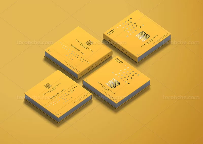 موکاپ کتاب مربعی