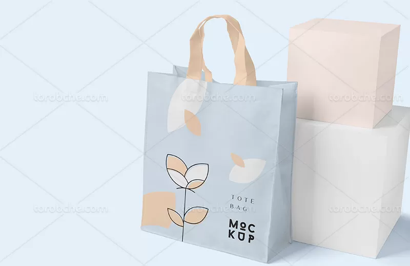 موکاپ کیف پارچه ای ایستاده