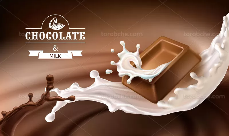 وکتور شیر و شکلات