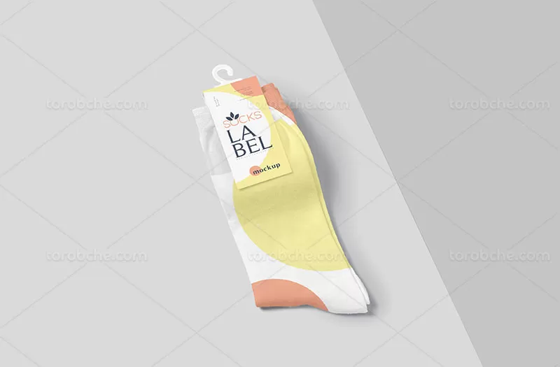 موکاپ لایه باز لیبل و بدنه جوراب