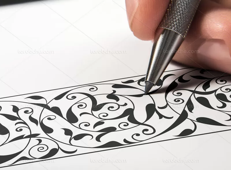 وکتور واگیره حاشیه اسلیمی