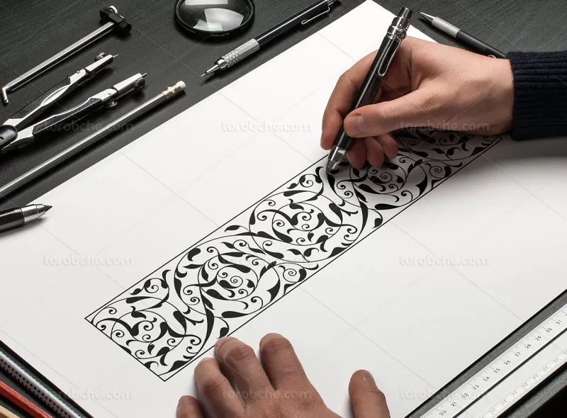 وکتور واگیره حاشیه اسلیمی