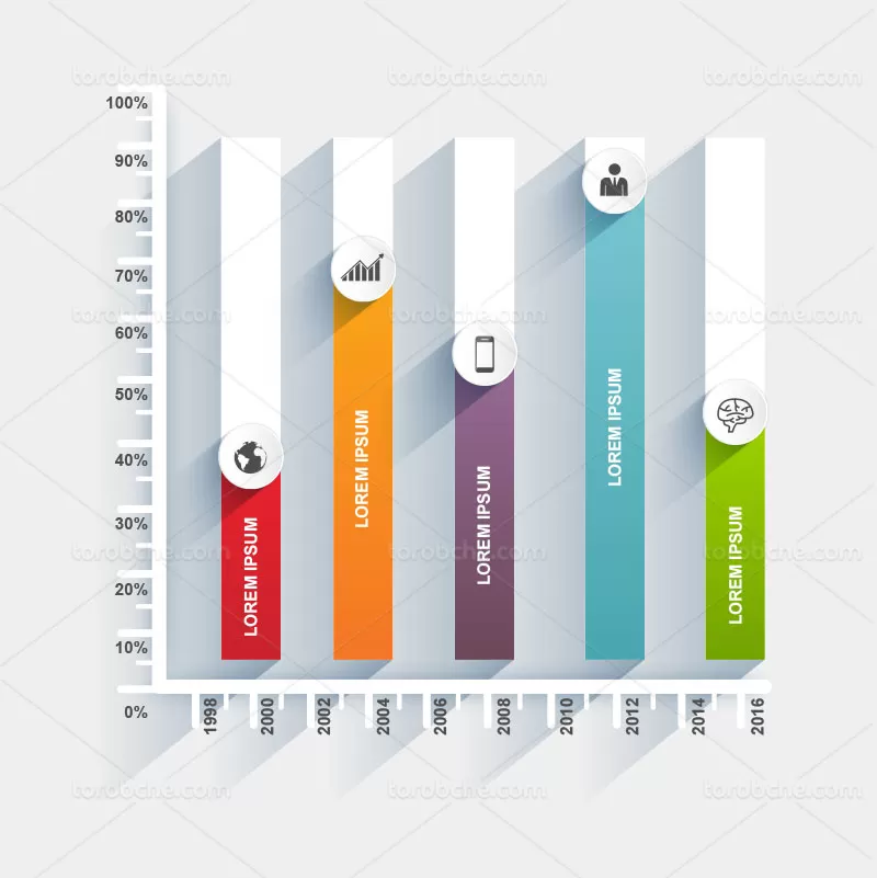 وکتور اینفوگرافیک نموداری