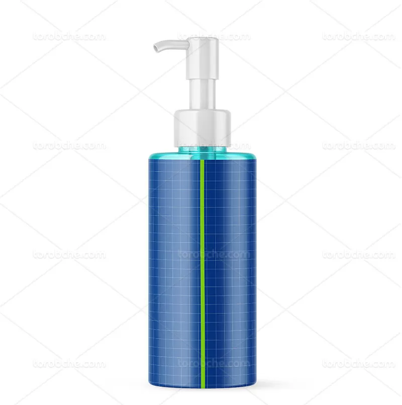 موکاپ لایه باز بطری پمپی ایستاده