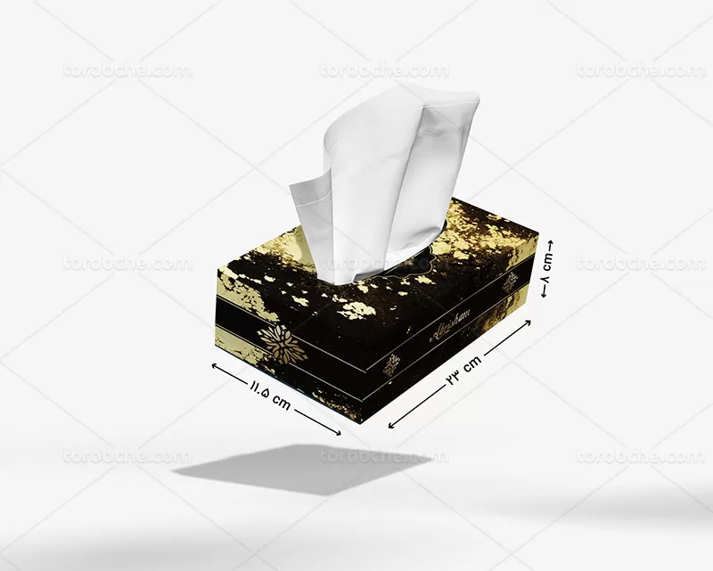 طرح جعبه دستمال کاغذی لوکس